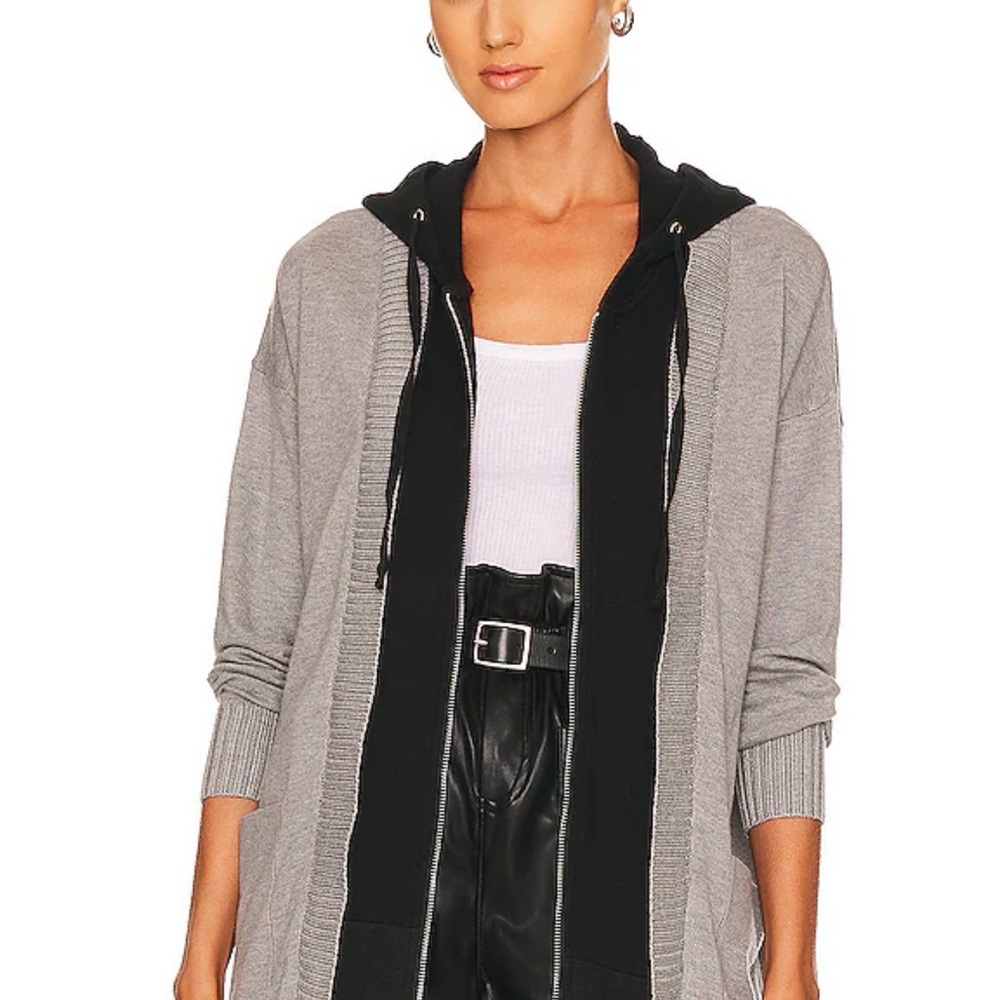 Central Park West Gray and Black Cardigan